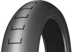Grande plano da banda de rodagem Michelin Power SuperMoto 120/75 R16.5 Front TL NHS Medium