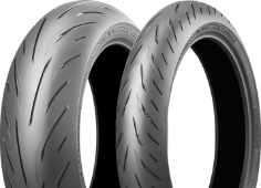 Grande plano da banda de rodagem Bridgestone Battlax Hypersport S22 110/70 R17 54 H Front TL