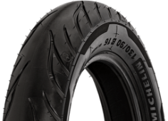 Grande plano da banda de rodagem Michelin Commander III Cruiser 130/90 B16 73 H Front TL/TT M/C RF