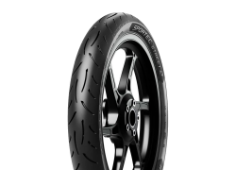 Grande plano da banda de rodagem Metzeler Sportec Street 2 70/90-14 34 S Front TL M/C