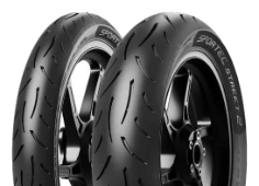 Grande plano da banda de rodagem Metzeler Sportec Street 2 80/90-14 40 S Front/Rear TL M/C
