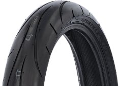 Grande plano da banda de rodagem Dunlop Sportmax Q-Lite 70/90-17 38 S Front/Rear TL