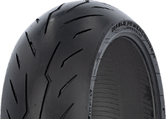 Grande plano da banda de rodagem Pirelli Diablo PowerCruiser 180/70 B16 77 H Rear TL M/C