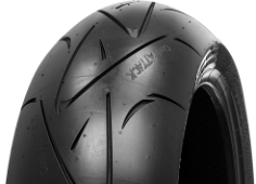 Grande plano da banda de rodagem Continental ContiSportAttack 180/55ZR17 (73 W) Rear TL M/C